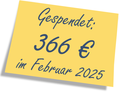 We donated: 366 EUR in February 2025.